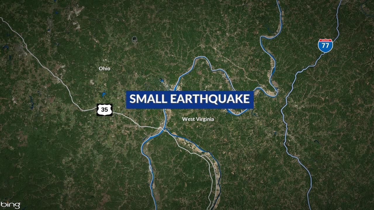 Sin daños después de un pequeño terremoto cerca de la frontera de West Virginia y Ohio
